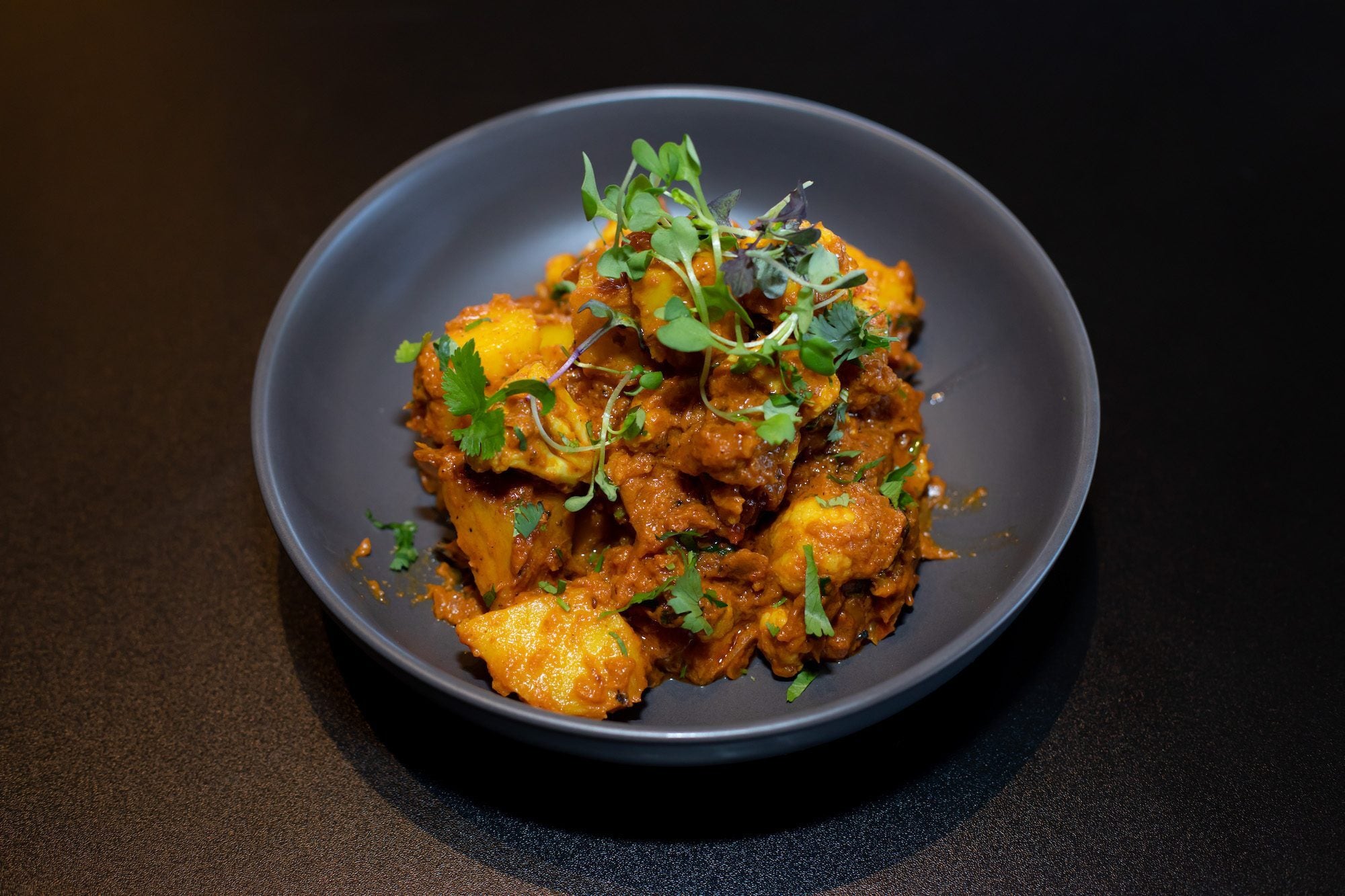 Alu Gobi Curry Koriander Indian Cuisine